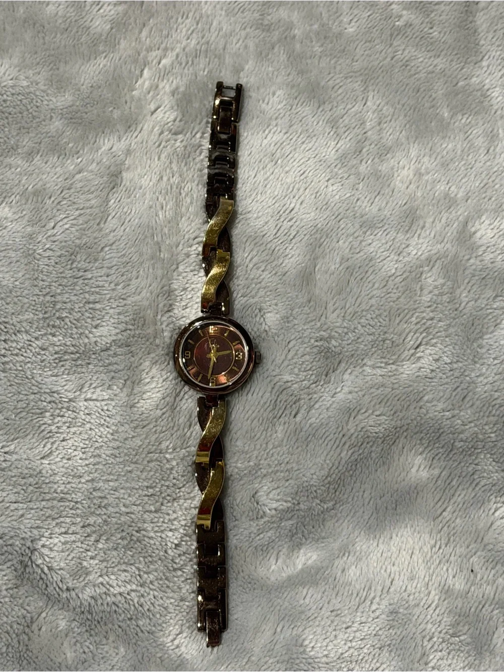 Gold-Tone Women's Bracelet Watch - Gold and Brown Dial